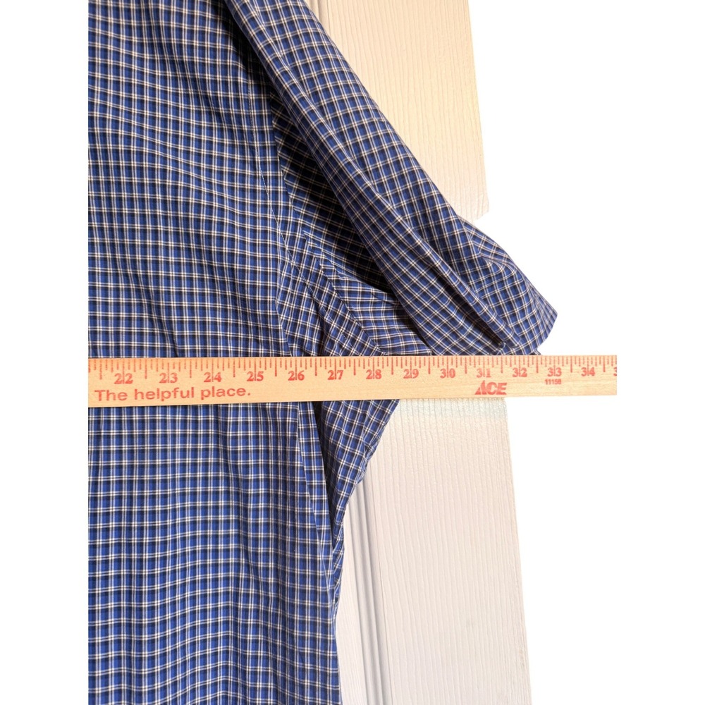 Spring Preppy Ralph Lauren Mens 3XLT Blue‎ Plaid Short Sleeve Button Down Shirt - Picture 6 of 7